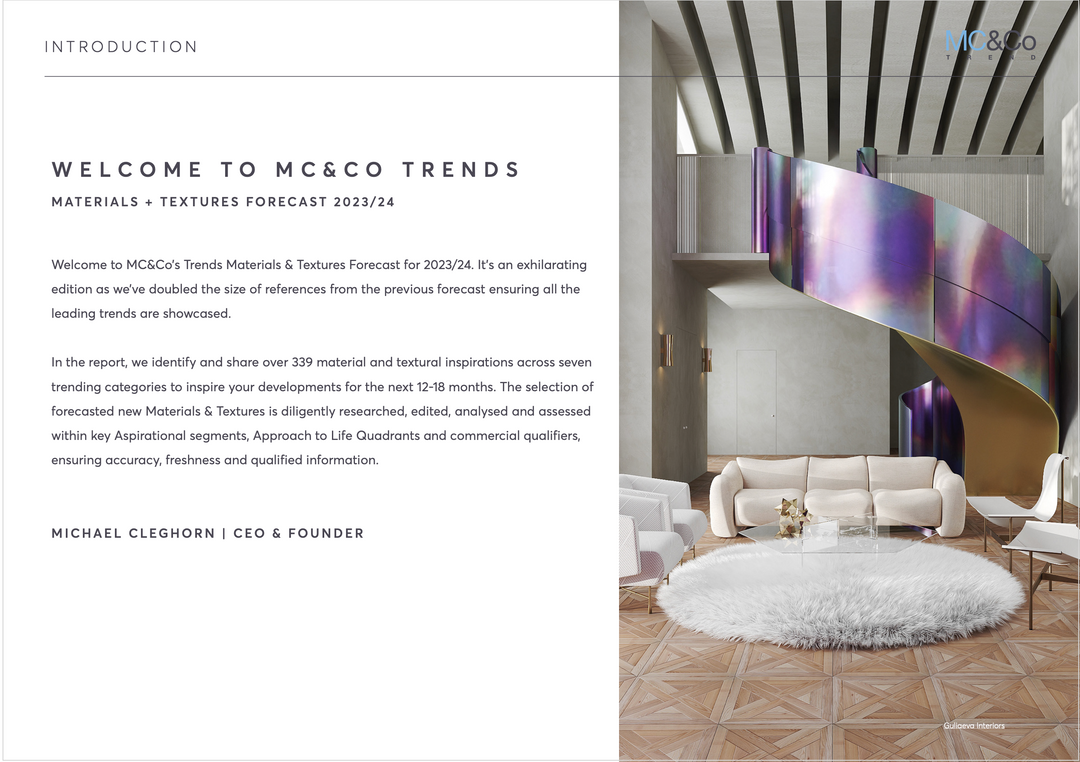 material + texture interior trends forecast 23 24 3